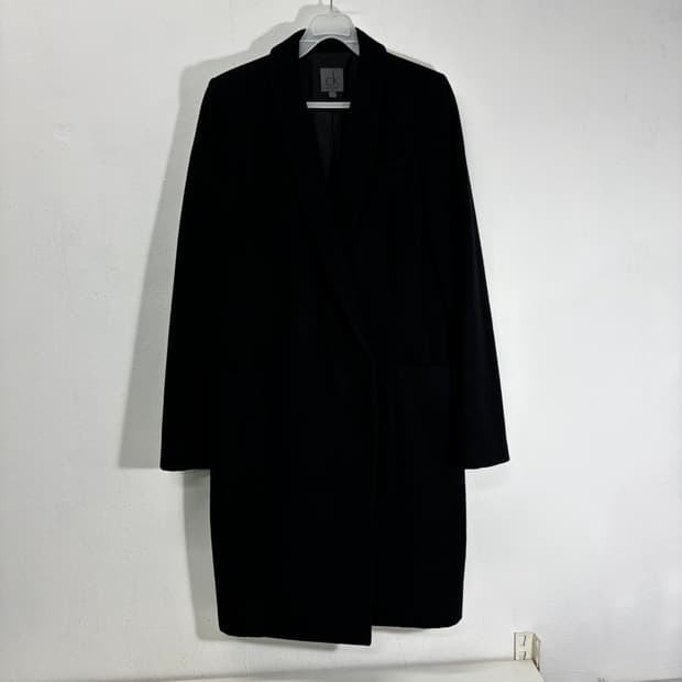 우먼S-M 캘빈클라인 CK 울 히든버튼 맥시코트