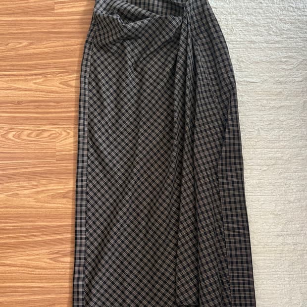 드레이프 롱 스커트