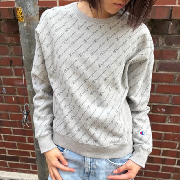 Champion 올오버 로고 리버스 위브 M