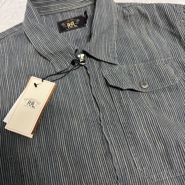 더블알엘 / 스트라이프 코튼 린넨자켓 / M