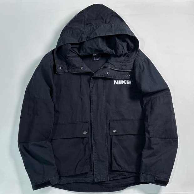 나이키 립스탑 블랙 후드 자켓  