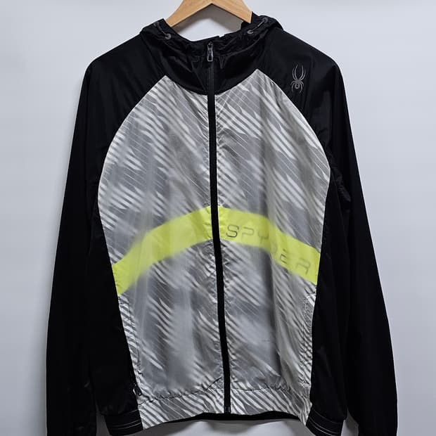 스파이더 후드 바람막이 자켓 L