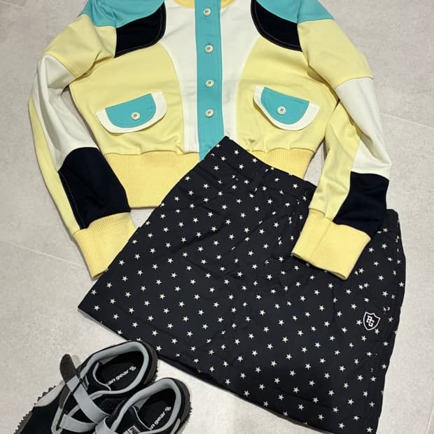 패치 자켓 ₩ith 별 스커트