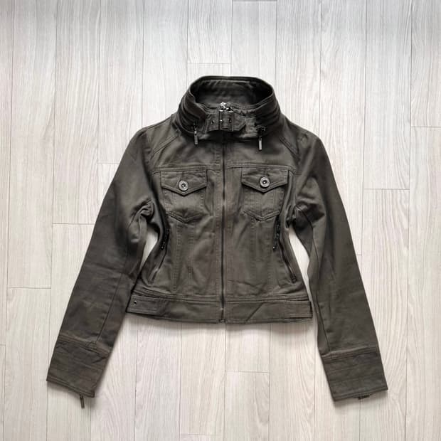 Cecil McBee 세실맥비 하이넥 견장 버클 자켓 아카이브 y2k