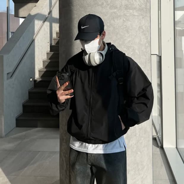 봄 후드 바람막이 (새상품) 