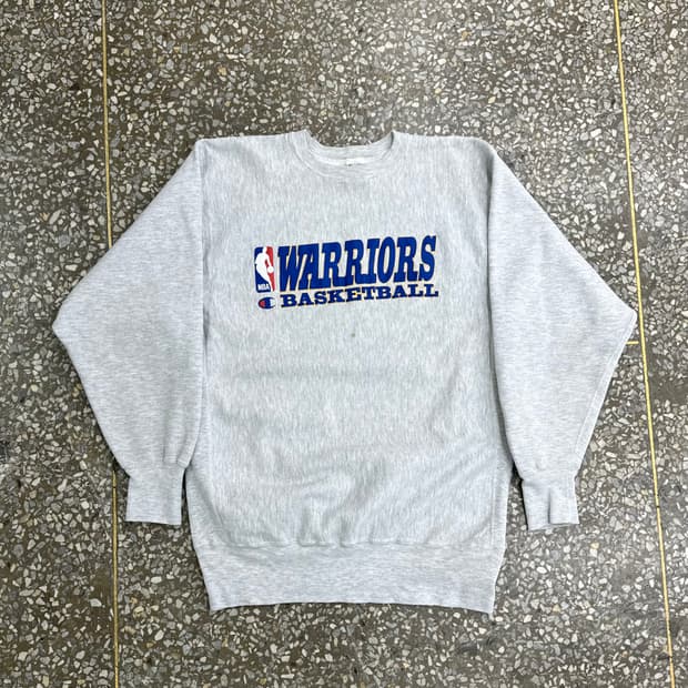 90s USA 챔피온 리버스위브 NBA 워리어스 스웻셔츠 XXL