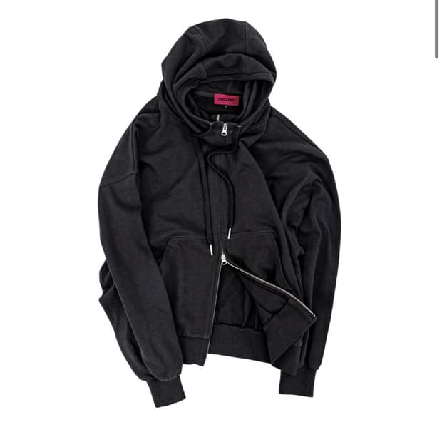 멜로우 Mellow High neck overfit hood zip-up