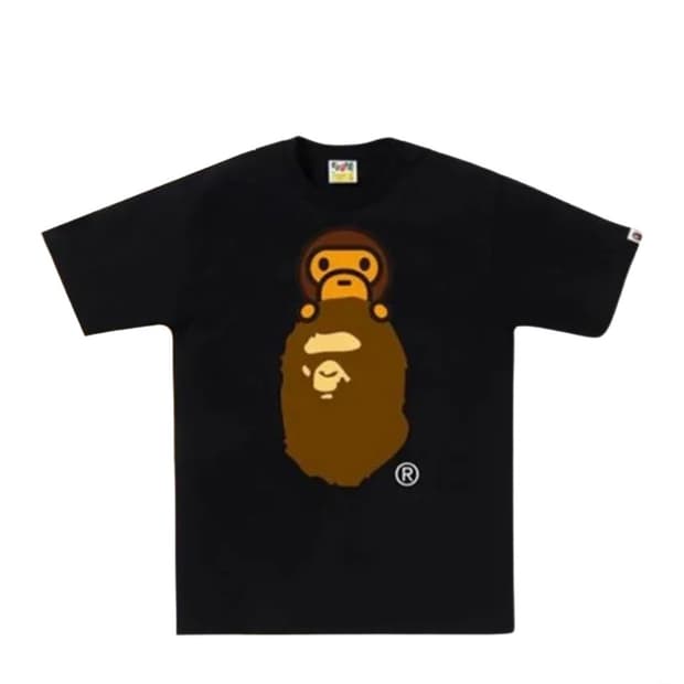 베이프 마일로 온 에이프 헤드 티셔츠 블랙