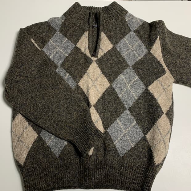 빈티지 아가일 니트