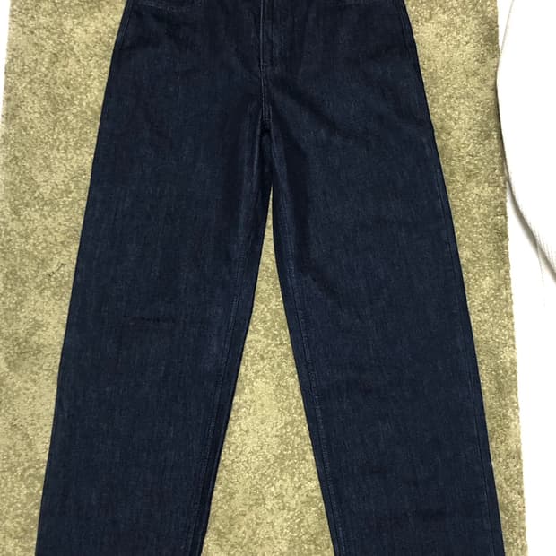 유니클로 와이드스트레이트진