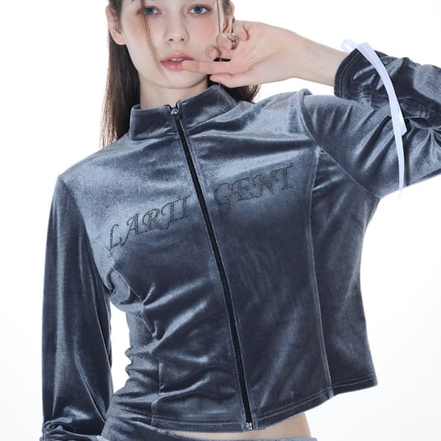 라티젠 L14 VELVET ZIP-UP(CHARCOAL) 벨벳집업