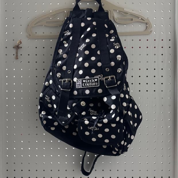 빈티지 땡땡이 백팩