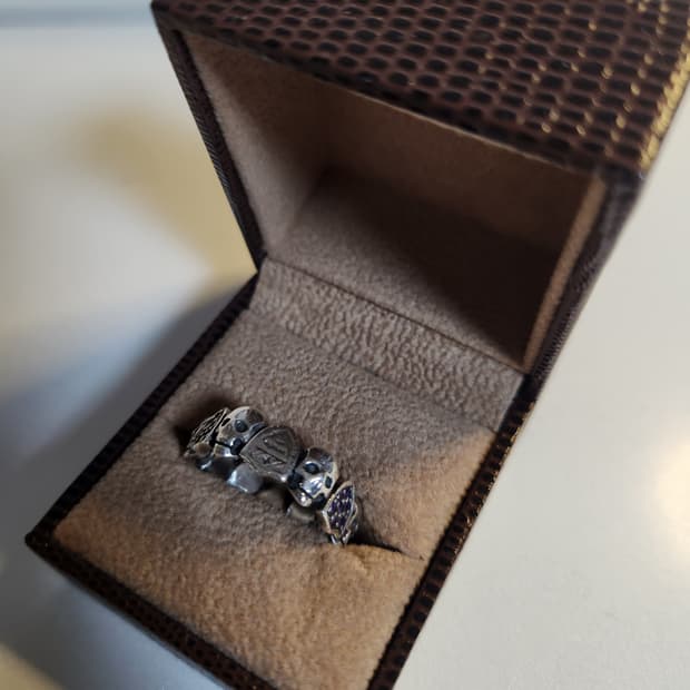 스쿠도 시그니처 컬러 스톤 스컬링 자수정