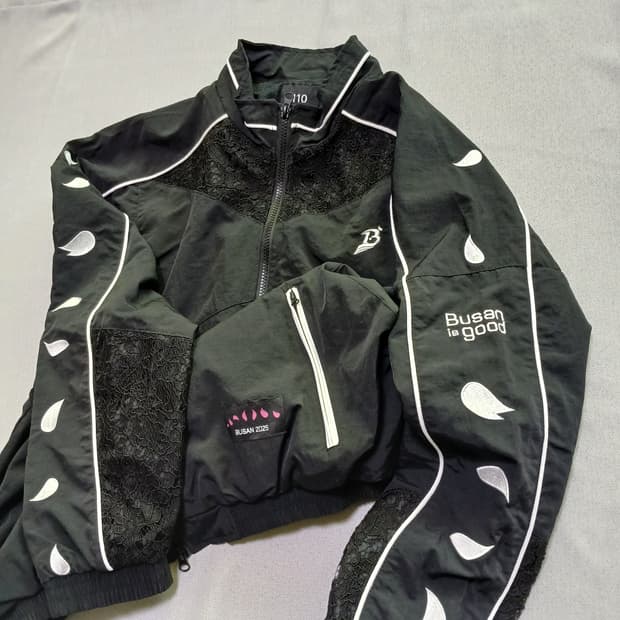 BUSAN 부산전국체전 우븐 바람막이 유니폼 자켓 근무복