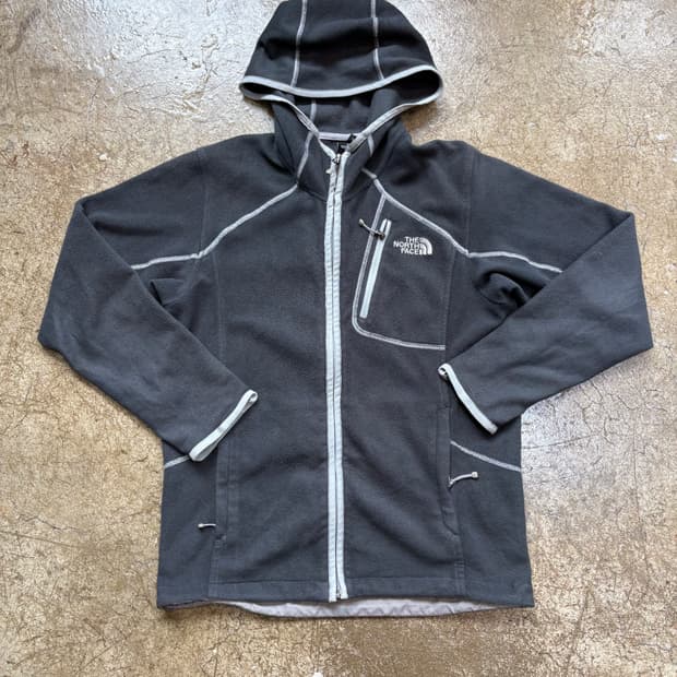 노스페이스 차콜 스티치 후드 플리스