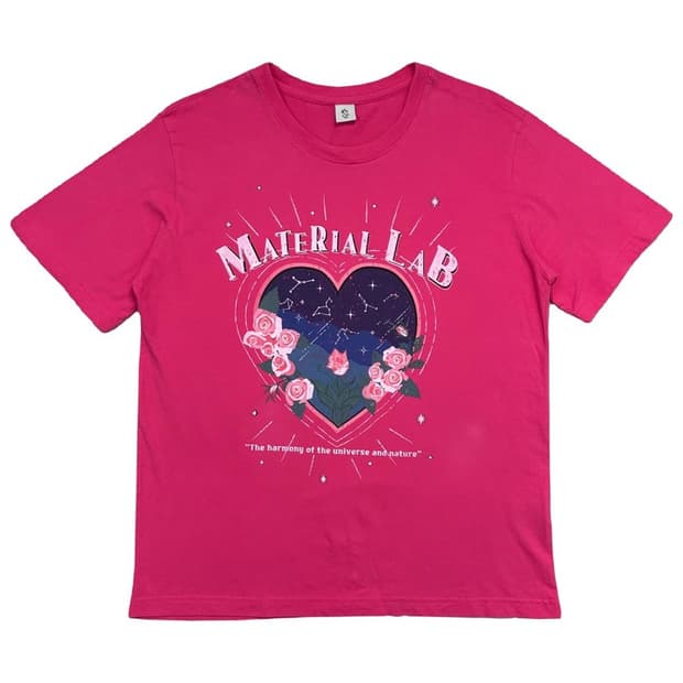 Material Lab 하트 반팔티 90