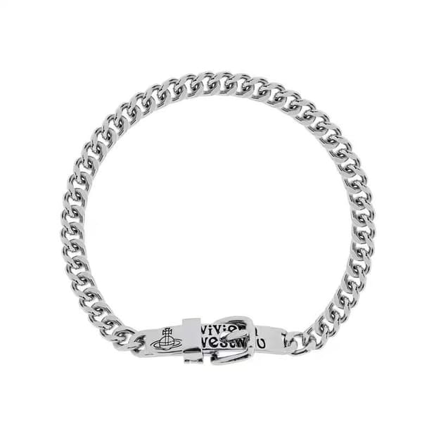 비비안웨스트우드 남녀공용 아우구스티노 실버 체인 초커 네크리스 목걸이