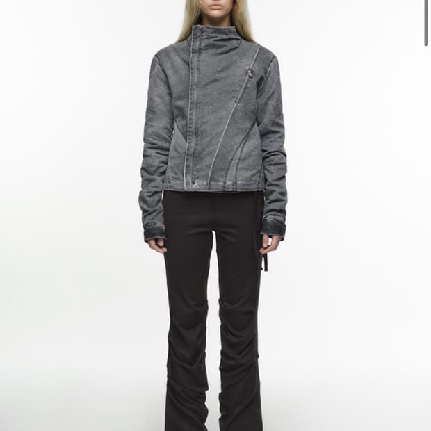 NACHE DRAPING JERSEY PANTS CHARCOAL