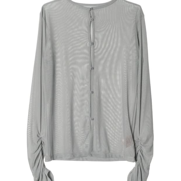 우화 WRINKLE MESH CARDIGAN
