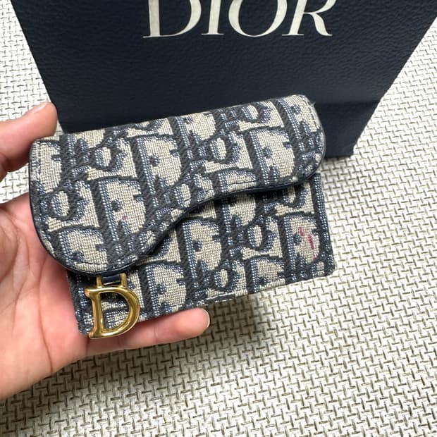 [OS/당일배송] 디올 오블리크 새들 카드지갑