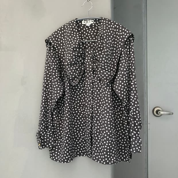 vintage dot blouse