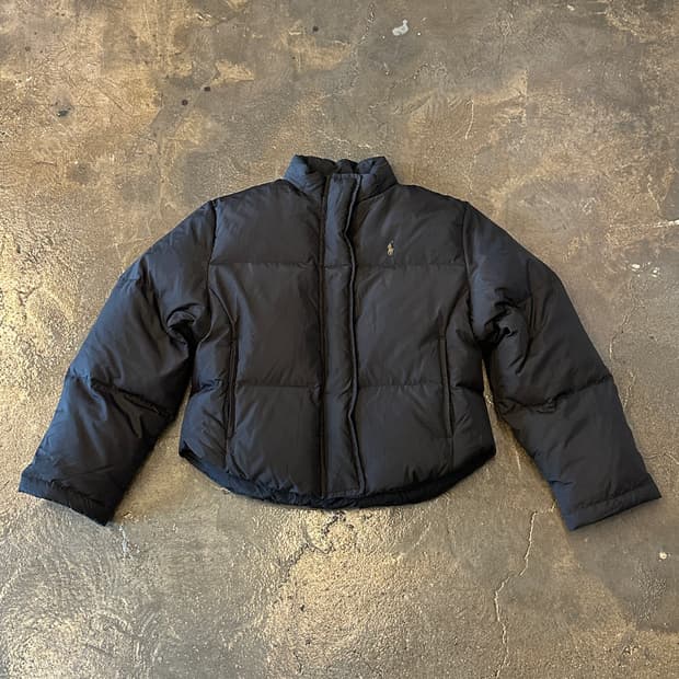 폴로 랄프로렌 숏패딩 블랙 kids L