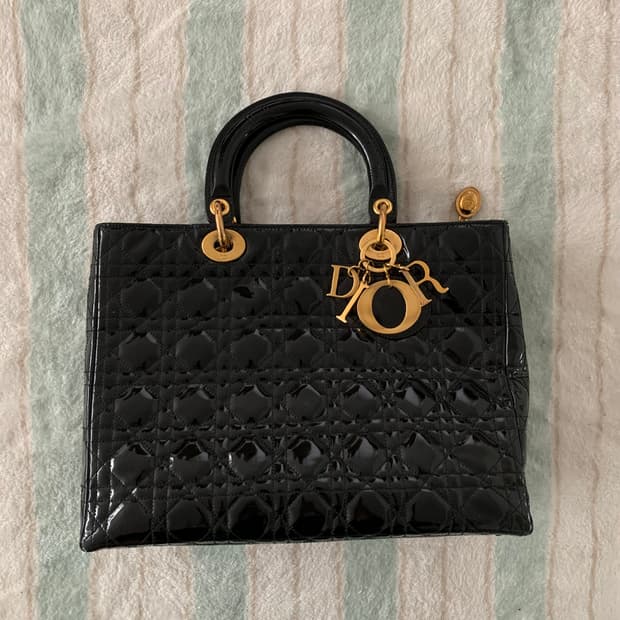 디올 레이디디올백 라지 정품 