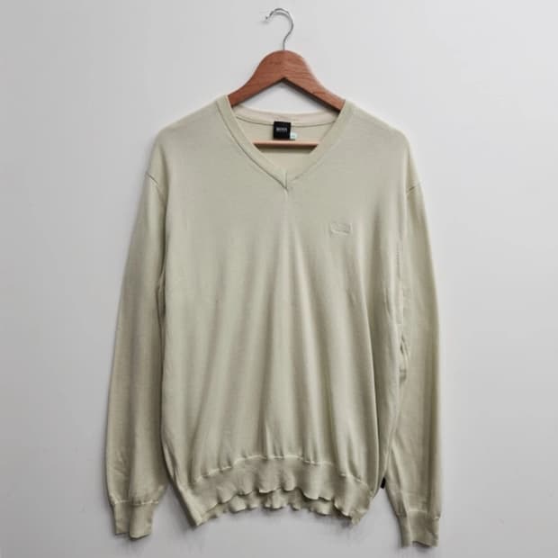 BOSS V넥 니트 멜론색 XL