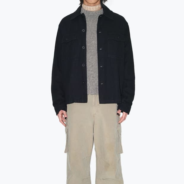 아워레가시 이브닝 코치 브러시드 재킷 - 블랙 / M4201EBBC