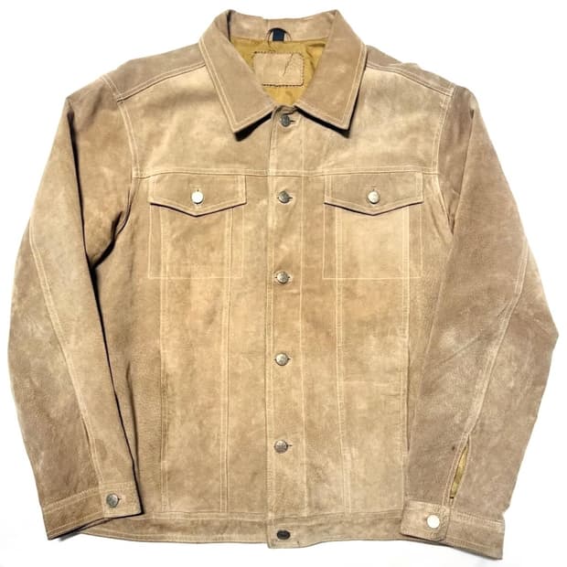 스웨이드 레더 트러커 자켓
