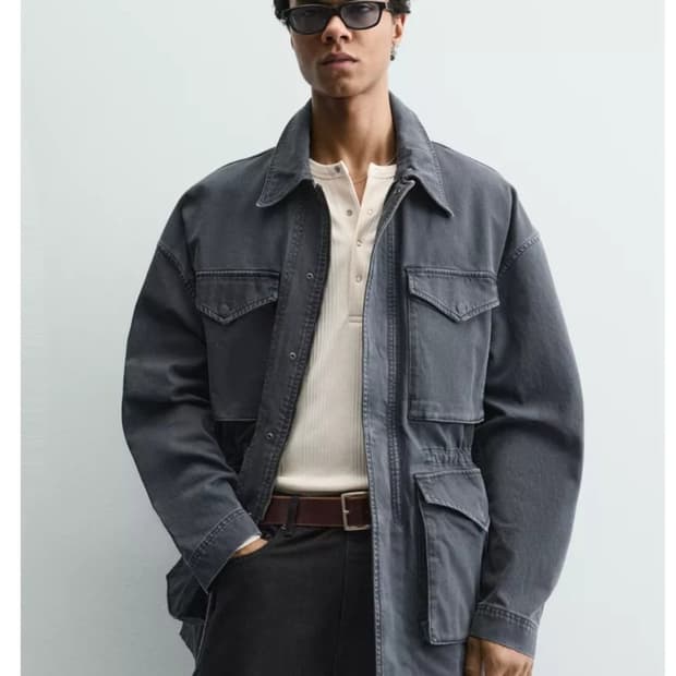 자라 코튼 워싱 스트럭처 파카 m65 야상 필드자켓 zara