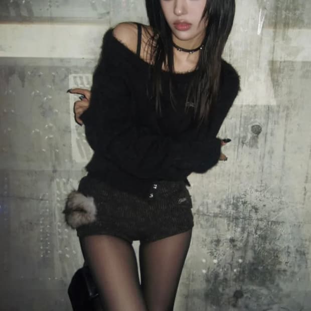 힐다 니트 퍼 숏츠