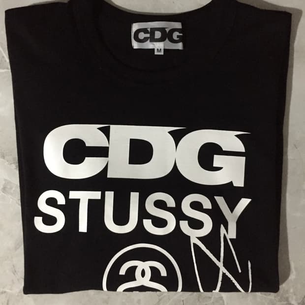 [ M ] CDG x 스투시 티셔츠 블랙 새상품