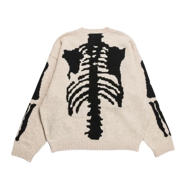 캐피탈 kapital 본 크루넥 스웨터 뼈 떰즈 니트 키나리 1 새상품