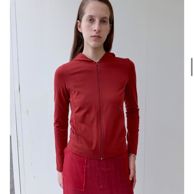 Pica 파이카 슬림핏 후드집업-레드 