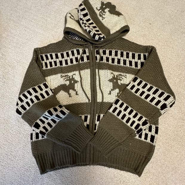 노르딕 니트후드집업