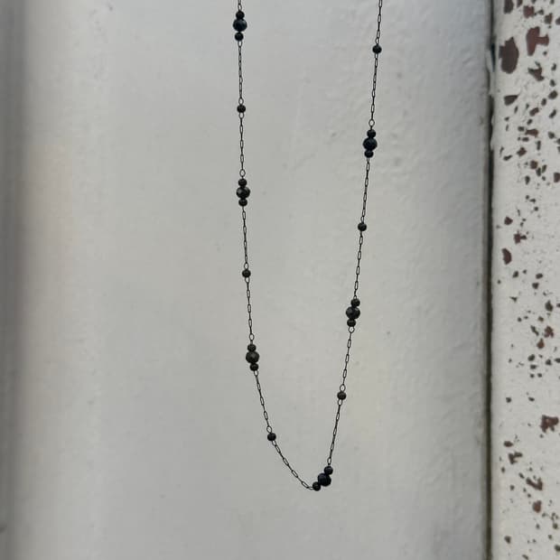 Noir Rhythm Beaded Choker Necklace