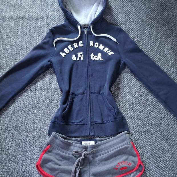 아베크롬비 딱붙핏 후드집업 핫팬츠 셋업