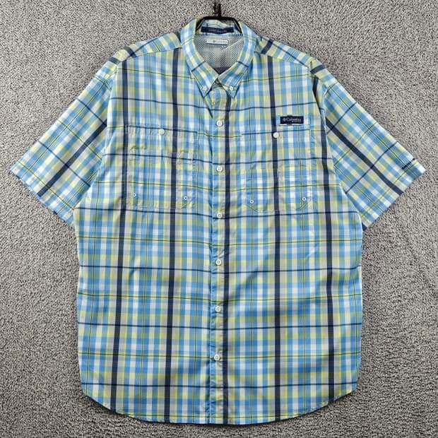 콜롬비아 PFG 체크 반팔 셔츠 ( XL ) / 12762