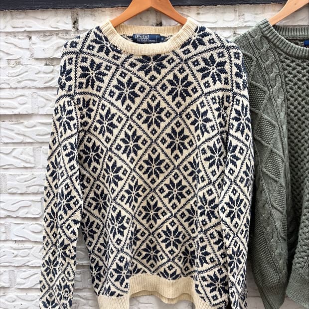 폴로 눈꽃 니트