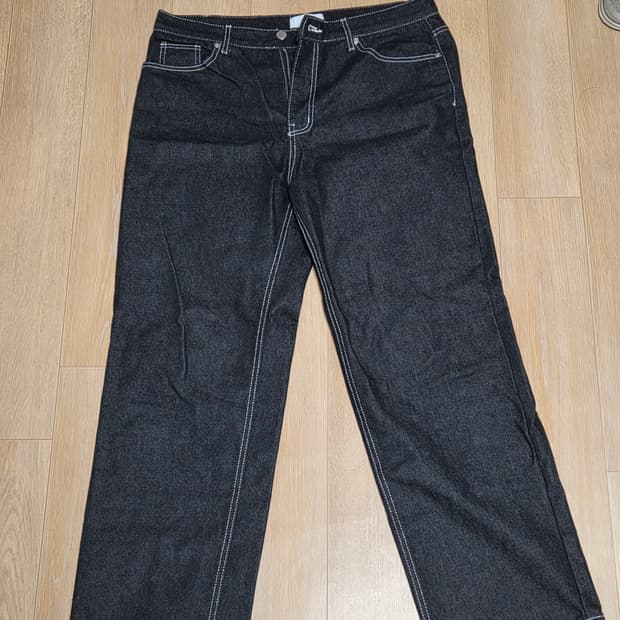 웨스트 그랜드 블러드 세미와이드 생지 데님 팬츠 BLACK INDIGO