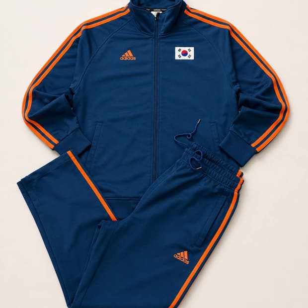 Adidas 아디다스 팀 코리아 트랙탑 져지 셋업 