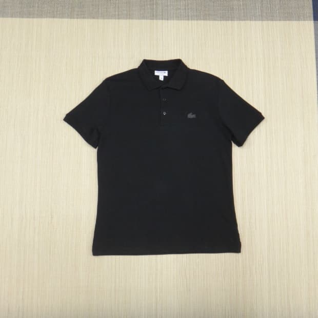 (100) 라코스테 프랑스 남성 PK 반팔 카라티 블랙