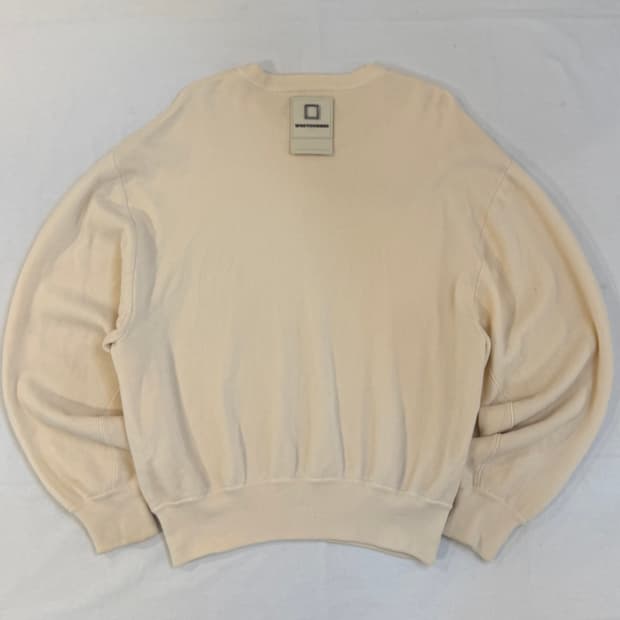 22시즌) 우영미 레더 패치 텍션지 울 니트 아이보리