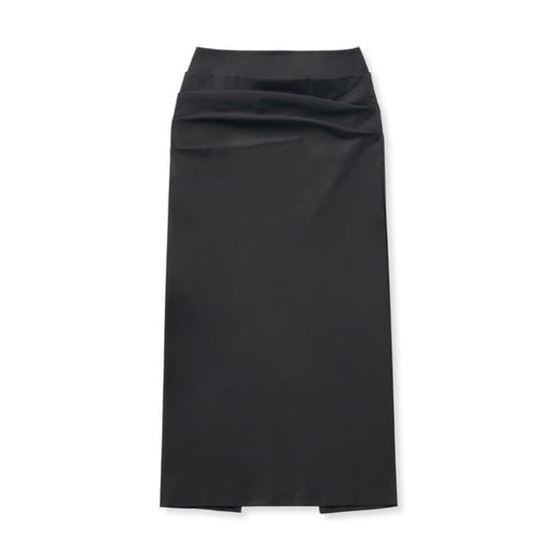 카일로 나일론 롱 스커트 블랙