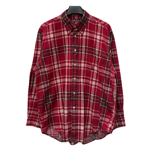 00s NAUTICA 노티카 레드 체크 긴팔 셔츠 남방 105