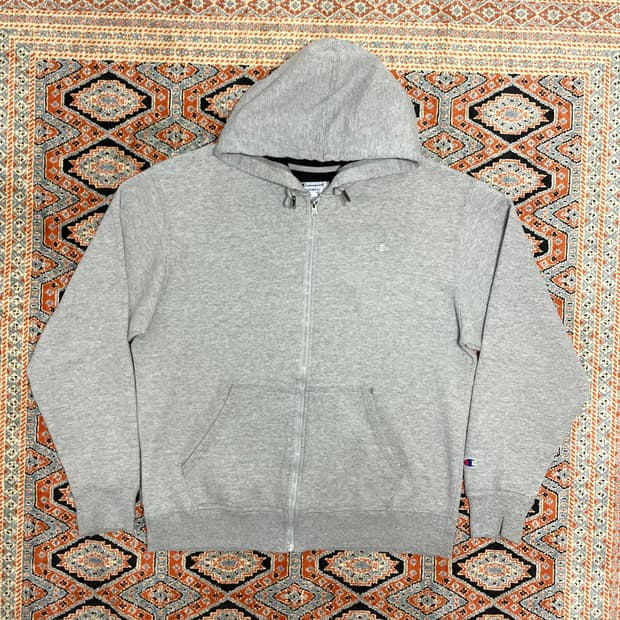 챔피온 그레이 기모 후드집업 남성2XL