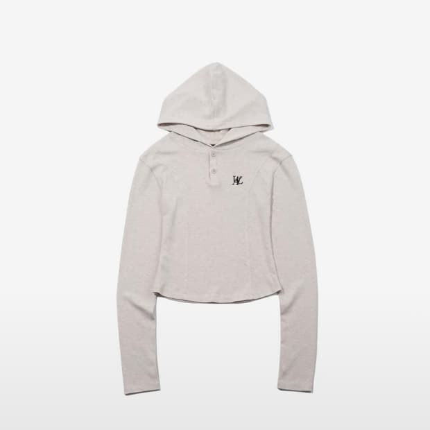 우알롱 Slim soft warmer hood T-shirt - OAT 