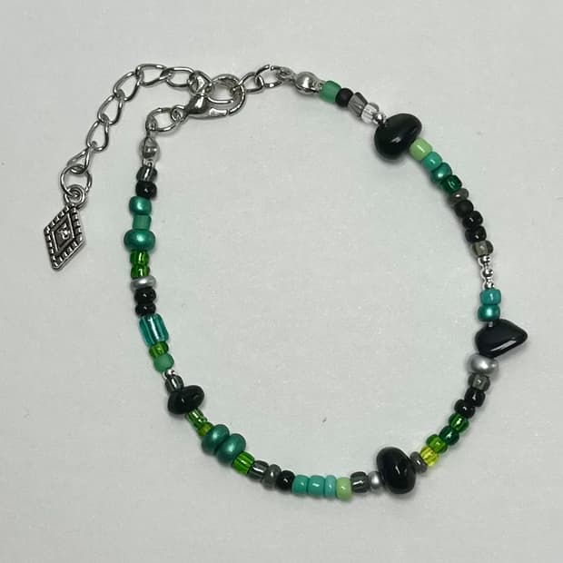 핸드메이드 비즈 팔찌 Mint Choco 032