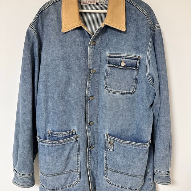 에드윈 코듀로이 칼라 데님 워크자켓 (100)